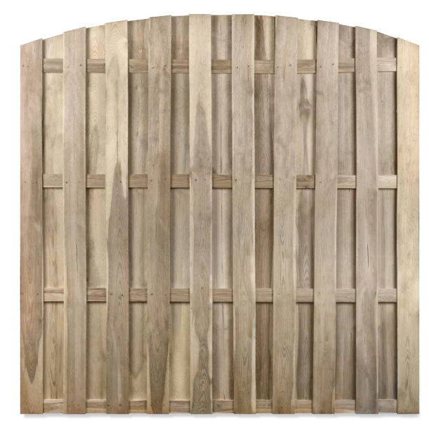 Houten Schutting - Budget - Grenen - Groen Geïmpregneerd - Getoogd - 180x180cm