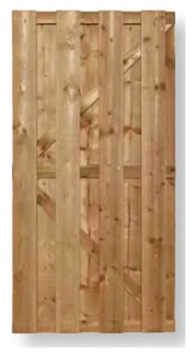 Tuinpoort Robusto recht - Grenen - Groen - 90x180cm