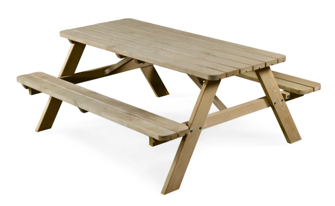 Picknicktafel "Deluxe" naaldhout 180x70cm