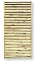 Houten schutting - Louvre - Grenen - Groen Geïmpregneerd - Recht - 90x180cm