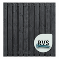 Houten Schutting – My Schutting Zwart – Zwart Gedompeld – Recht – 180x180 cm
